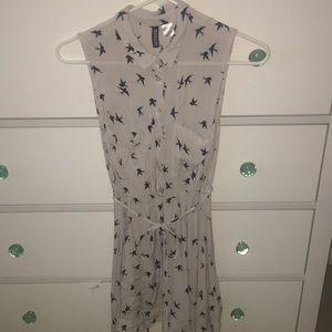 H&M button up sleeveless shirt dress